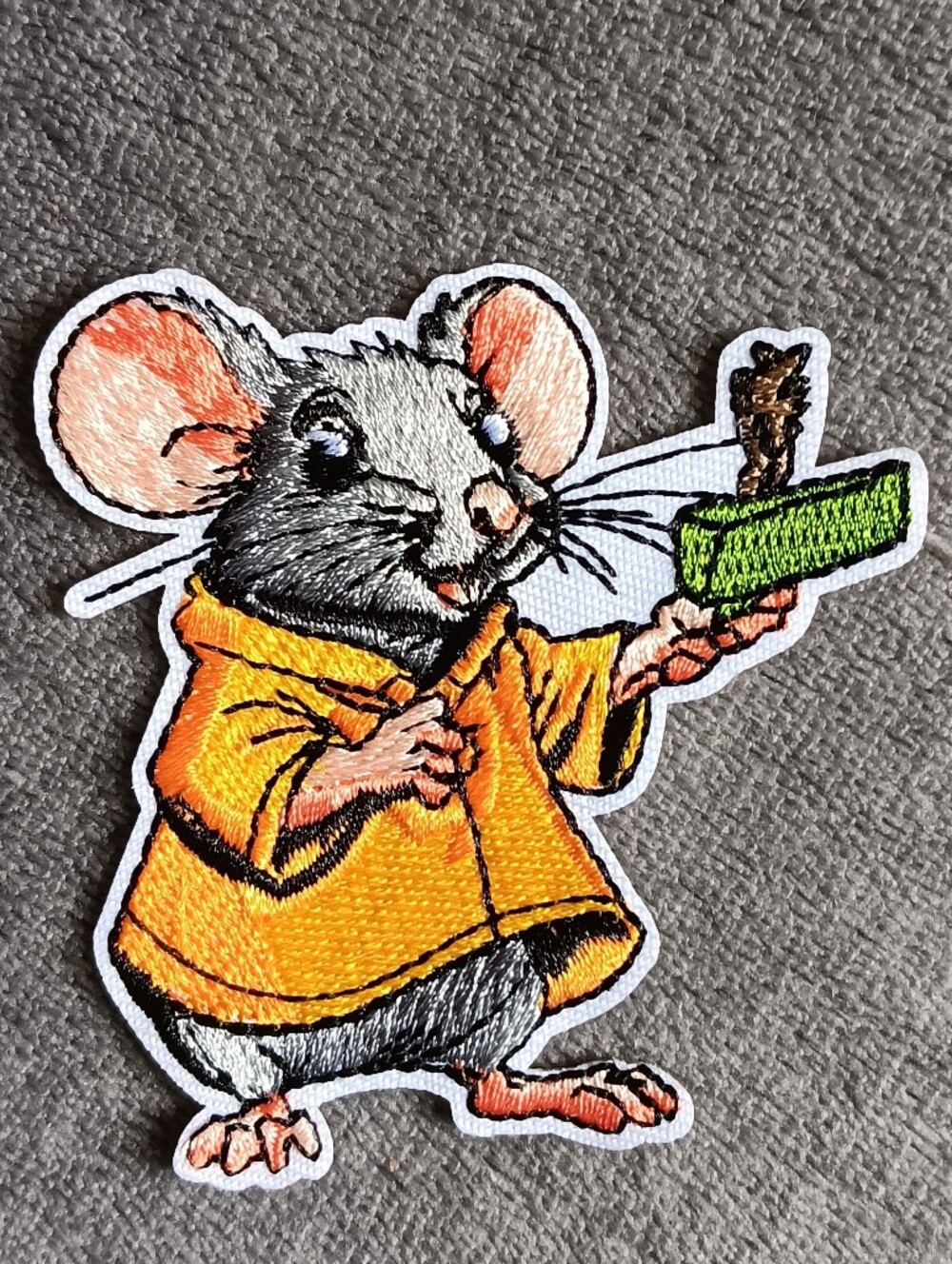 Whimsical Adventure Raincoat Mouse Iron On Patch Fairy Fairycore Whimsy Applique